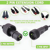 10m 2 Pin Festoon Extension Cable