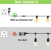 10m 2 Pin Festoon Extension Cable