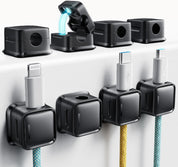 8-Pack Magnetic Cable Organizer Clips – Cord Holder & Wire Management for Desk, Office, Kitchen
