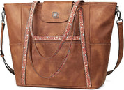 Large Designer Laptop Tote Bag for Women – Leather Shoulder Handbag & Travel Backpack Purse