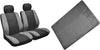 Merton Black/Grey Car Seat Covers & Rubber Boot Mat Set – Universal Fit, Washable
