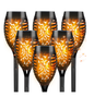 6-Pack Solar Flickering Flame Garden Lights