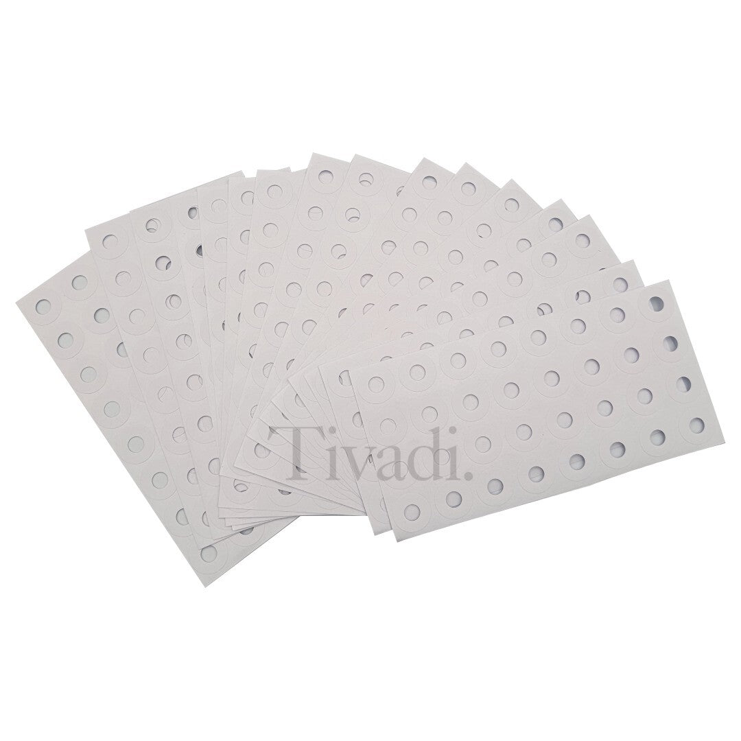 White Hole Reinforcer Labels – Self-Adhesive Ring Stickers for Paper Repair & Filing