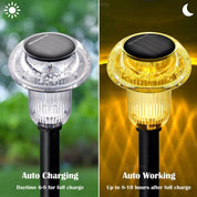 Solar Stake Lights LED Outdoor Garden Pathway Lamp Black Waterproof