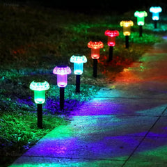 Solar Stake Lights LED Outdoor Garden Pathway Lamp Black Waterproof