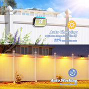 Solar Power 168 LED Motion Sensor Wall Light Warm White Outdoor