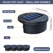 4/8X  Colourful Solar LED Wall Lights Outdoor Garden Path Black