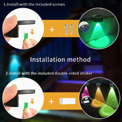 4/8X  Colourful Solar LED Wall Lights Outdoor Garden Path Black