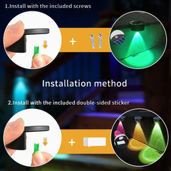 4/8X  Colourful Solar LED Wall Lights Outdoor Garden Path Black