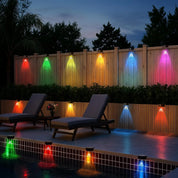 4/8X  Colourful Solar LED Wall Lights Outdoor Garden Path Black