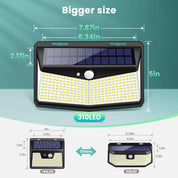 Super Bright Black Solar LED Motion Sensor Wall Light Outdoor