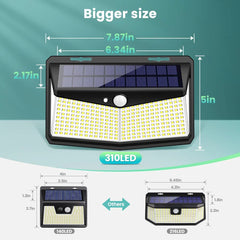 Super Bright Black Solar LED Motion Sensor Wall Light Outdoor