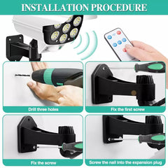 77 LED Black Solar PIR Motion Sensor Wall Light Outdoor Garden Security Lamp