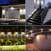 126 LED Solar Motion Sensor Wall Light Cold White Outdoor Security Lamp