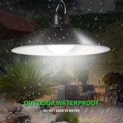 LED Solar Powered Black Pendant Hanging Light with Remote Control