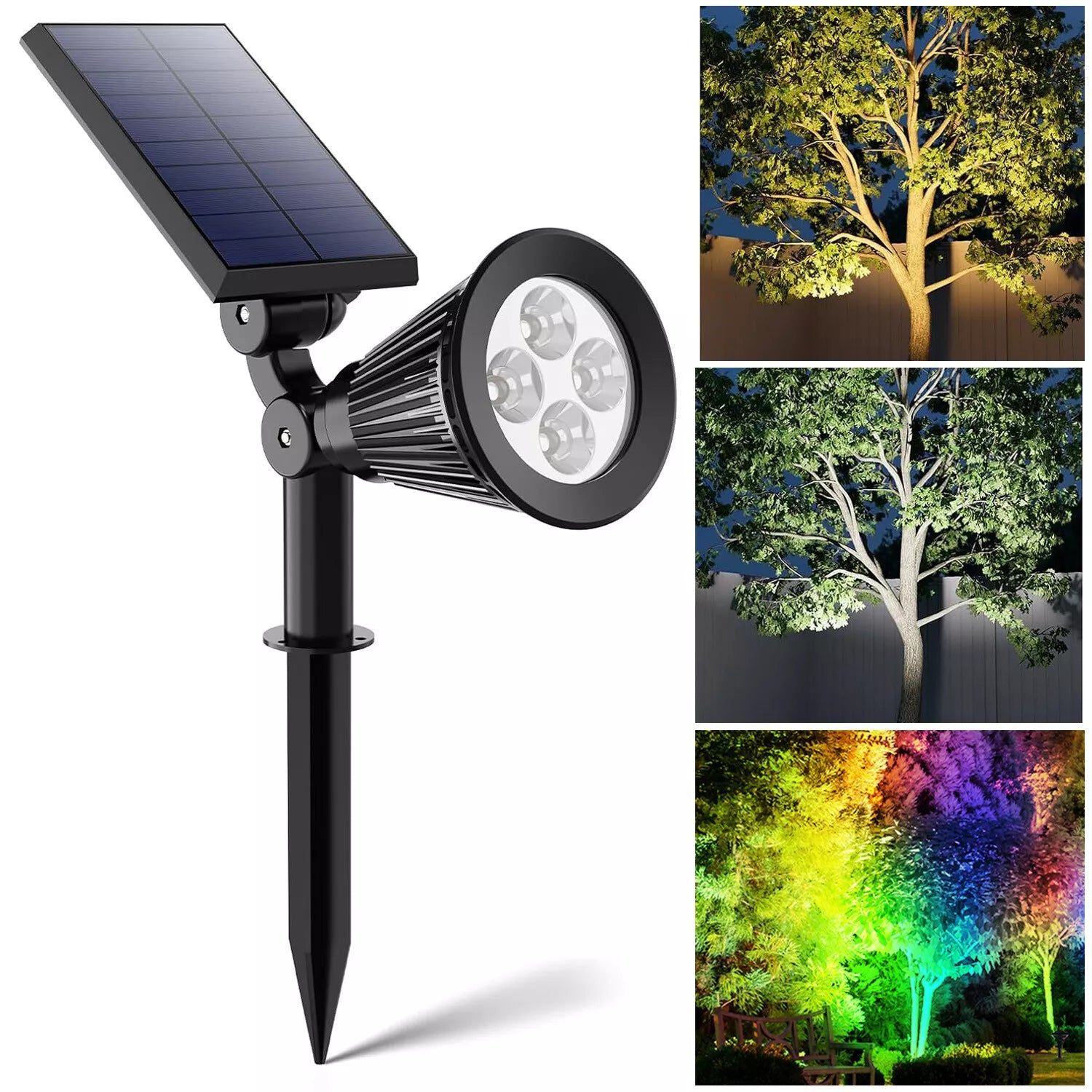 Solar LED Garden Spot Light Outdoor Waterproof Landscape Path Lamp