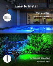 Solar LED Garden Spot Light Outdoor Waterproof Landscape Path Lamp