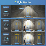 Super Bright Black LED Solar Wall Lights with Motion Sensor – 3000LM