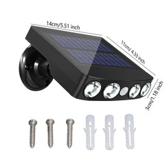 Solar Powered Motion Sensor Wall Light Black – Outdoor Garden Security Lamp