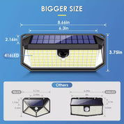 Super Bright LED Solar Wall Light with Motion Sensor – IP65 Waterproof Outdoor Lamp