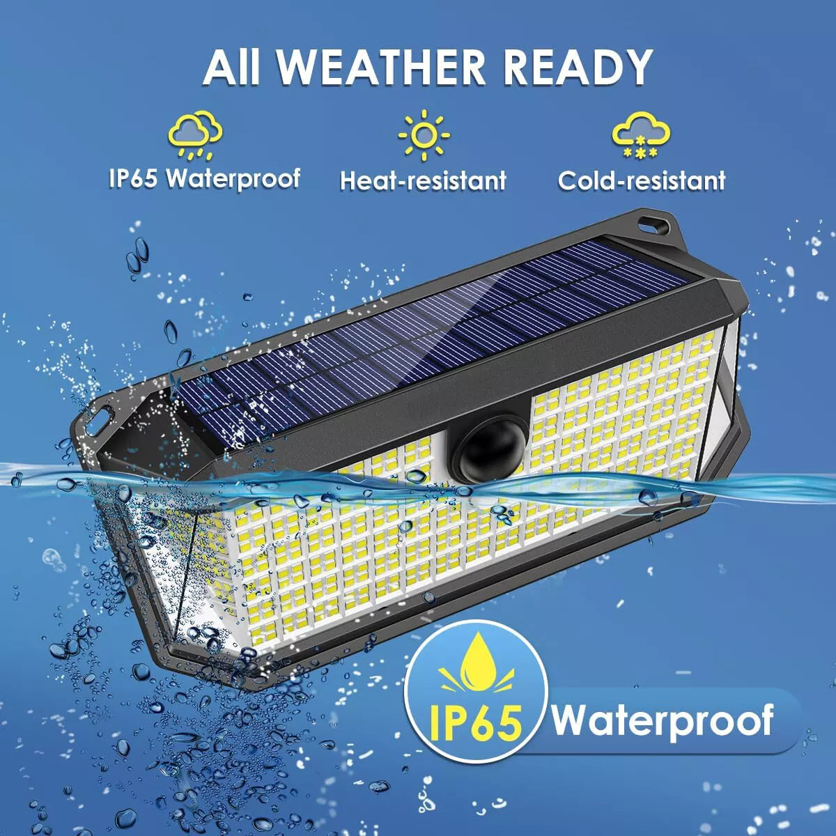 Super Bright LED Solar Wall Light with Motion Sensor – IP65 Waterproof Outdoor Lamp
