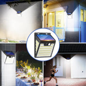 Solar PIR Motion Sensor Wall Light 121 LED Outdoor Security Lamp