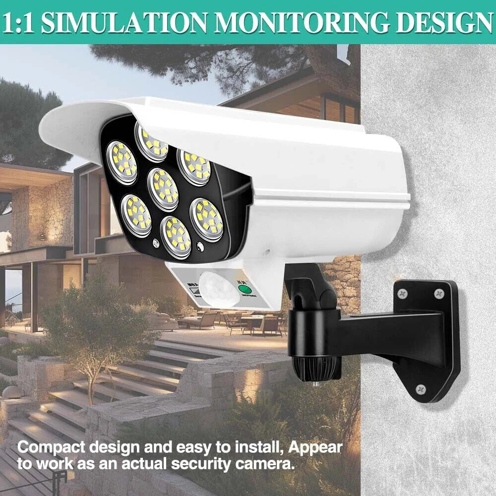 77 LED Solar Motion Sensor Wall Light with Remote Control – White