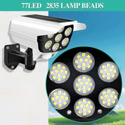 77 LED Solar Motion Sensor Wall Light with Remote Control – White