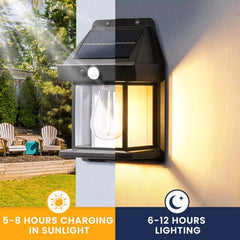 Solar Wall Lantern LED Motion Sensor Outdoor Garden Light