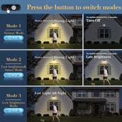 Solar Wall Lantern LED Motion Sensor Outdoor Garden Light
