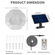 LED Solar Pendant Light with Remote & Timer – 3 Color Modes, Waterproof