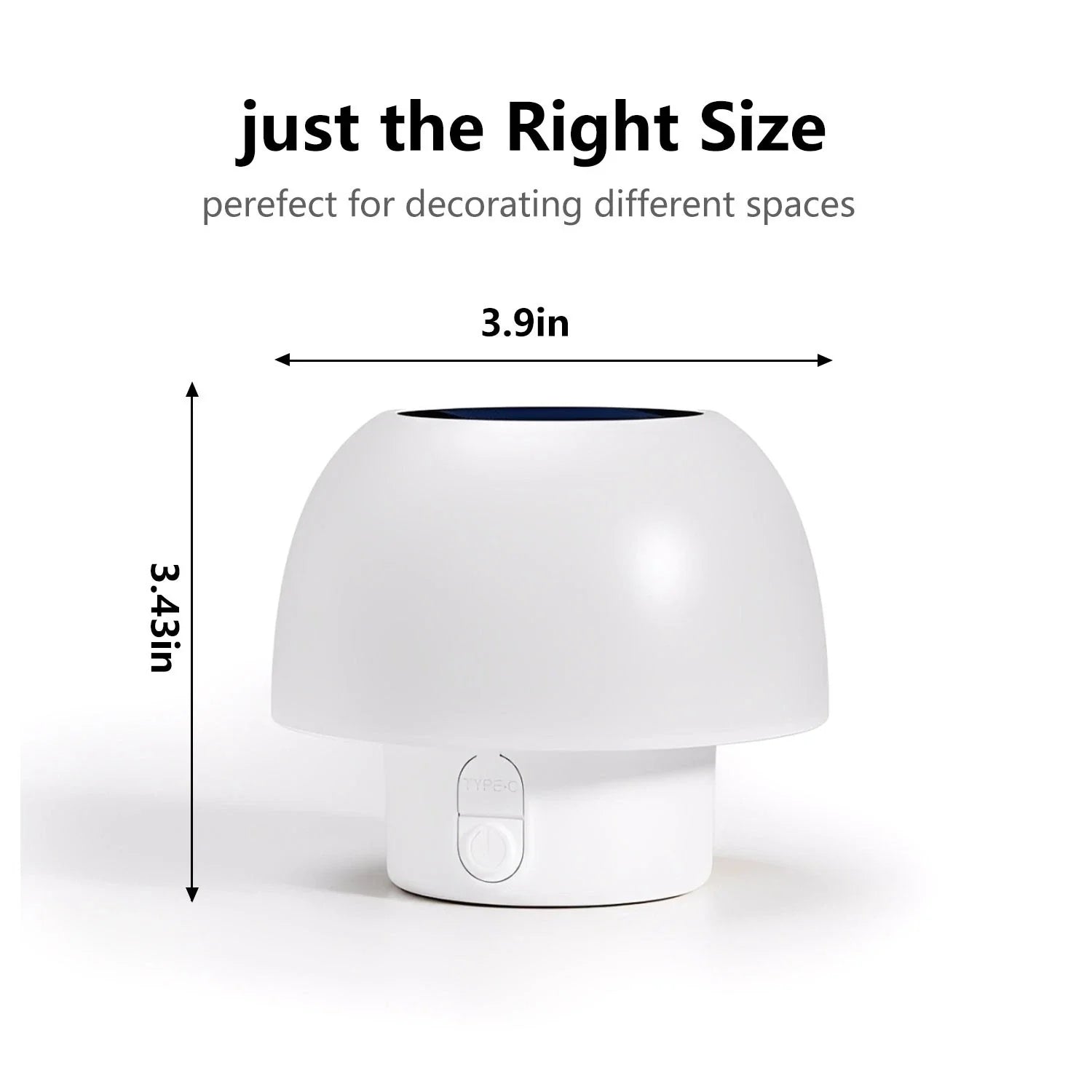 Solar LED Table Lamp White – 4 Modes Dimmable RGB Waterproof Light