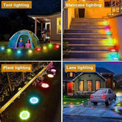 LED Solar Ground Lights Silver – Waterproof Outdoor Garden Pathway Lamps