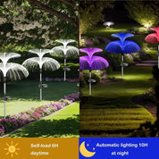 2/4 Solar Jellyfish Lights Color Changing Outdoor Patio Lawn White