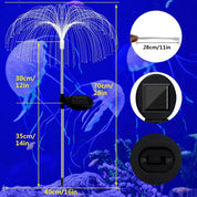 2/4 Solar Jellyfish Lights Color Changing Outdoor Patio Lawn White
