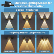LED Solar Fence Lights Black IP65 Outdoor Wall Garden Decorative Lamps