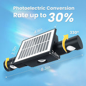LED Solar Fence Lights Black IP65 Outdoor Wall Garden Decorative Lamps