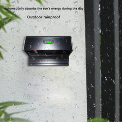 Solar Powered Fence Wall Lights Outdoor Garden Decor 8 Modes LED Waterproof