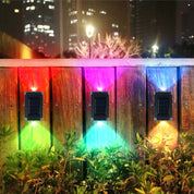 Colourful Solar Powered Black LED Wall Garden Lights 1-8PCS