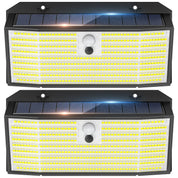Super Bright LED Solar Motion Sensor Wall Light Outdoor Garden Black