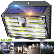 Super Bright Black LED Solar Wall Lights with Motion Sensor – 3000LM