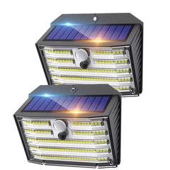 Solar Motion Sensor Wall Light 126LED Outdoor Waterproof Security Lamp