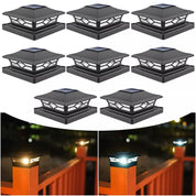 Outdoor Solar LED Deck Post Lights Warm & Cool White Waterproof
