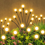 2PCS Solar Firefly Lights Outdoor LED Garden Pathway Decor – Black