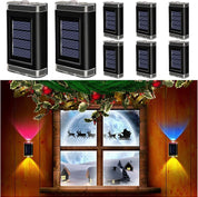 Colourful Solar Powered Black LED Wall Garden Lights 1-8PCS