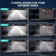 3/4/5-Head Solar Flood Light with Motion Sensor – LED Outdoor Security Wall Lamp for Garden, Yard & Driveway