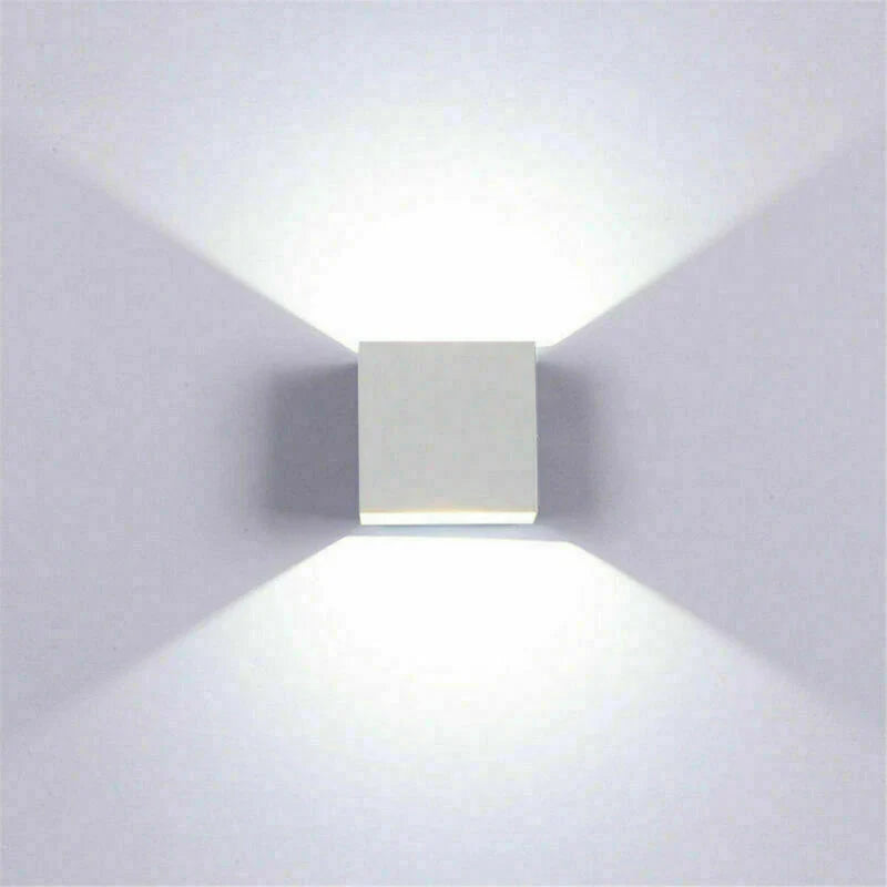 Modern LED Wall Lights for Living Room – 6W Black Aluminum Up Down Indoor Wall Lamp, Hardwired Sconce Lighting for Bedroom, Hallway & Home Decor