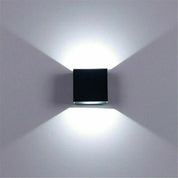 Modern LED Wall Lights for Living Room – 6W Black Aluminum Up Down Indoor Wall Lamp, Hardwired Sconce Lighting for Bedroom, Hallway & Home Decor