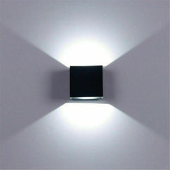 Modern LED Wall Lights for Living Room – 6W Black Aluminum Up Down Indoor Wall Lamp, Hardwired Sconce Lighting for Bedroom, Hallway & Home Decor