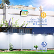 Solar Power PIR Motion Sensor Wall Light 168 LED Black Outdoor